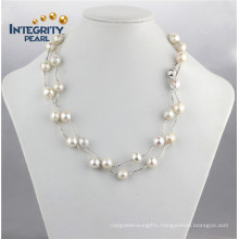 9-11mm AA Edison Pearl Necklace with Silver Chain